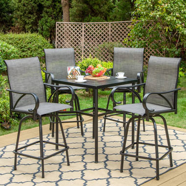 Outdoor bistro table with 4 chairs hot sale